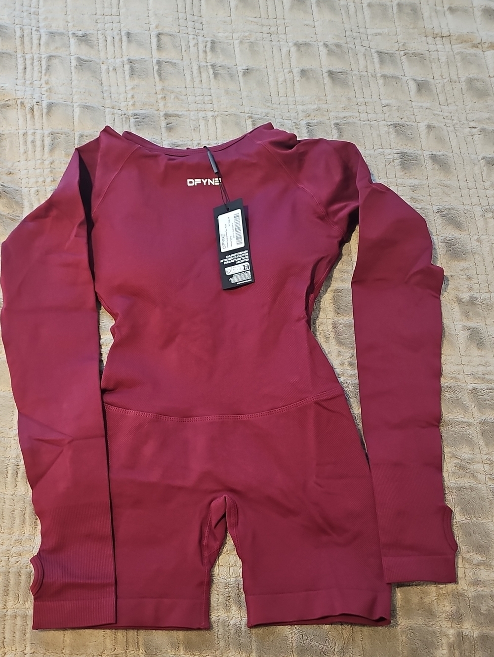 DFYNE Impact Long Sleeve One Piece Burgundy
